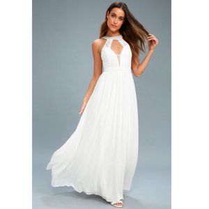 Lulu's Precious Love white maxi dress